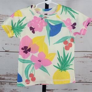 Tea Collection Shore Enough Rash Guard Floral Size 3